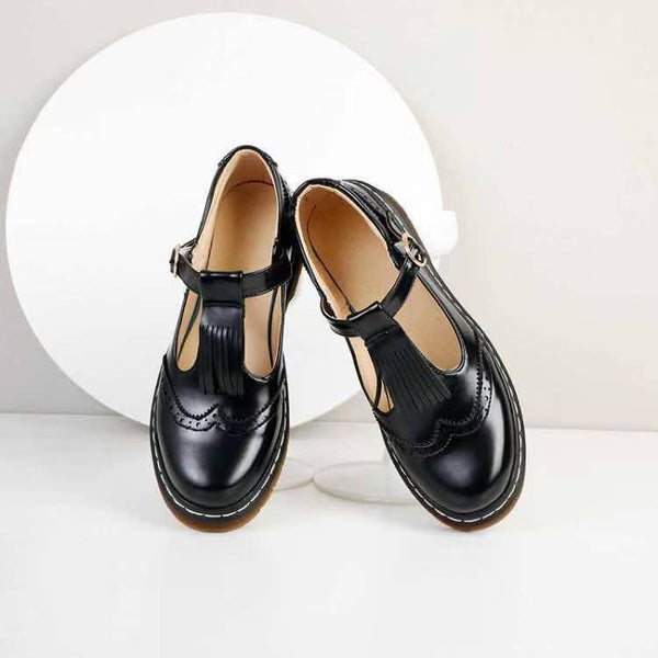 Tassel Low Heel Women Mary Jane Shoes