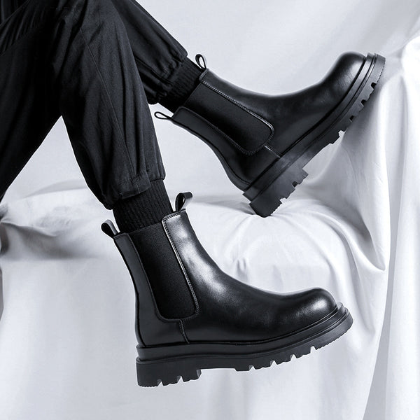 Chelsea Men's High-top Smoke Pipe British Martin Boots
